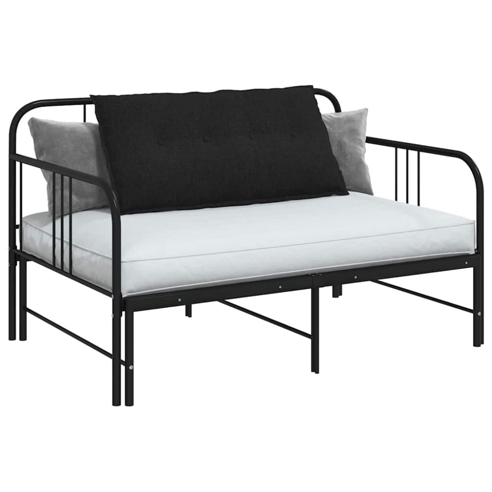 Produktbild för Ryggkudde Svart 100 x 19 x 50 cm tyg