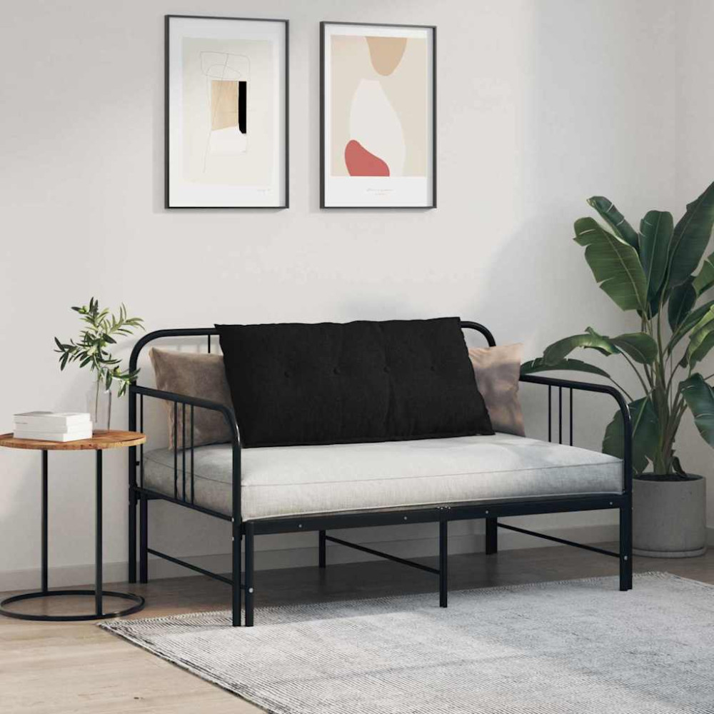 Produktbild för Ryggkudde Svart 100 x 19 x 50 cm tyg