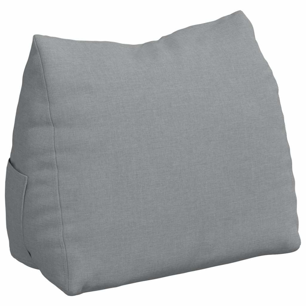 Produktbild för Ryggkudde Ljusgrå 45 x 20 x 35 cm tyg
