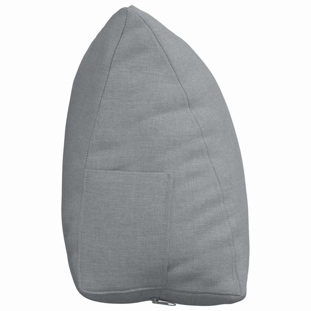 Produktbild för Ryggkudde Ljusgrå 45 x 20 x 35 cm tyg