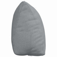 Produktbild för Ryggkudde Ljusgrå 45 x 20 x 35 cm tyg