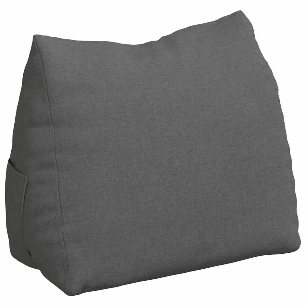 Produktbild för Ryggkudde Mörkgrå 45 x 20 x 35 cm tyg
