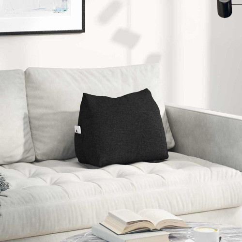 vidaXL Ryggkudde Svart 45 x 20 x 35 cm tyg