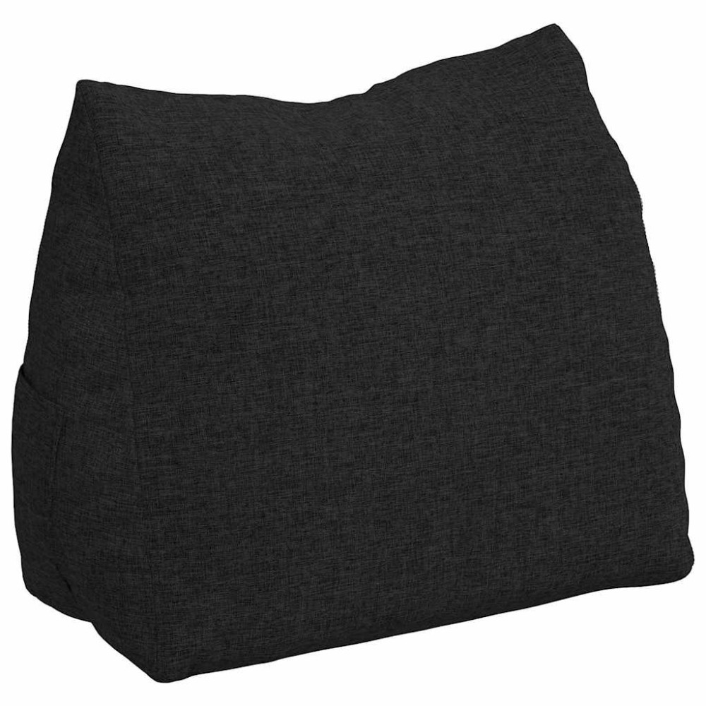 Produktbild för Ryggkudde Svart 45 x 20 x 35 cm tyg