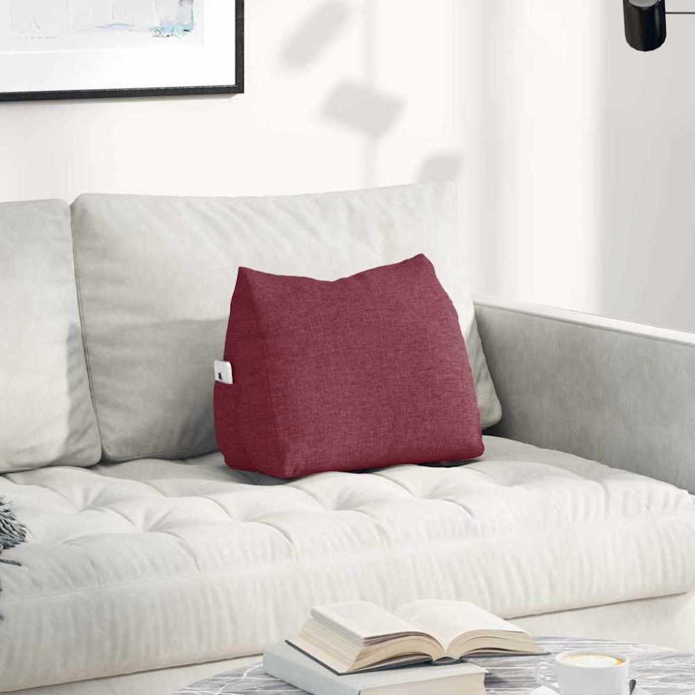 Produktbild för Ryggkudde Vinröd 45 x 20 x 35 cm tyg