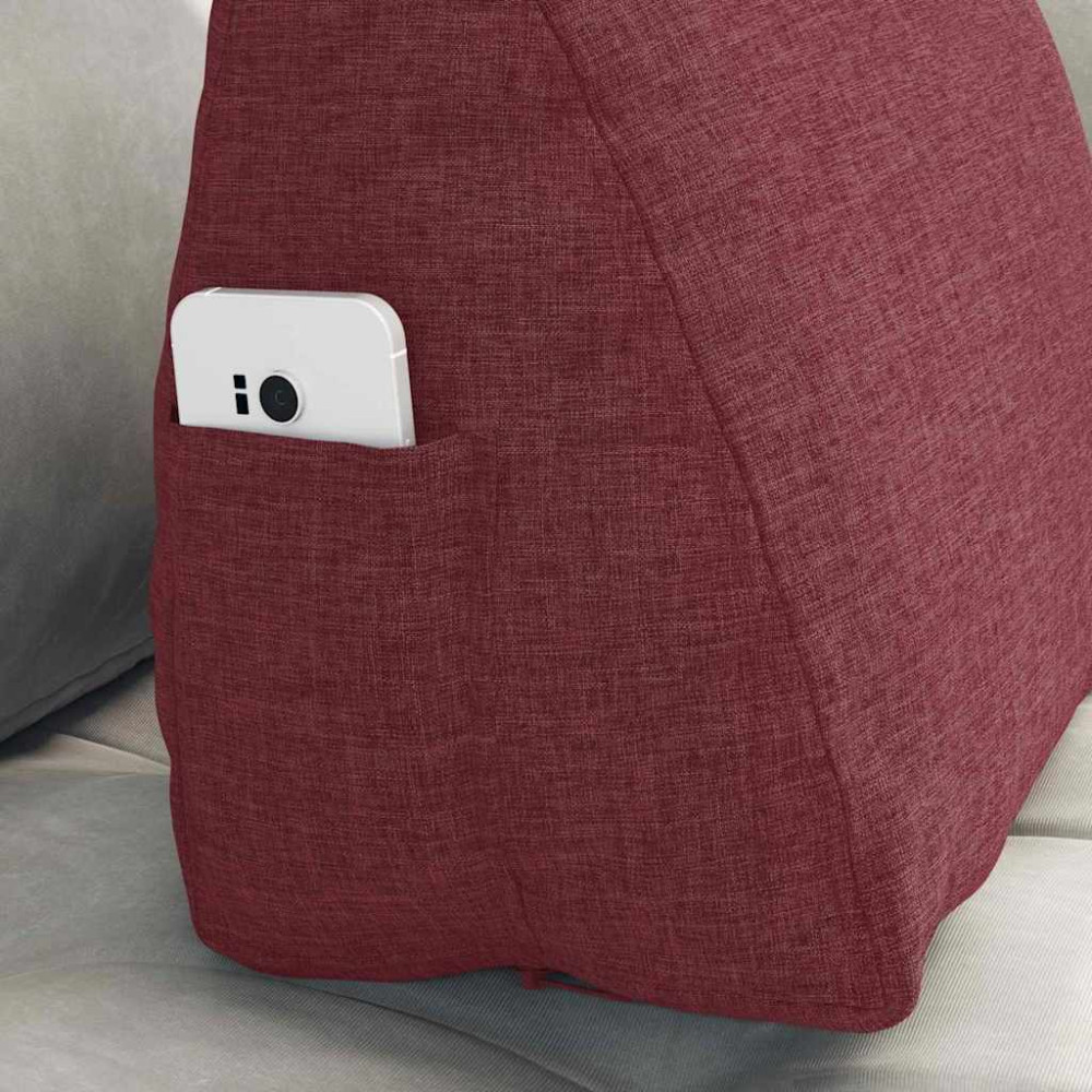 Produktbild för Ryggkudde Vinröd 45 x 20 x 35 cm tyg
