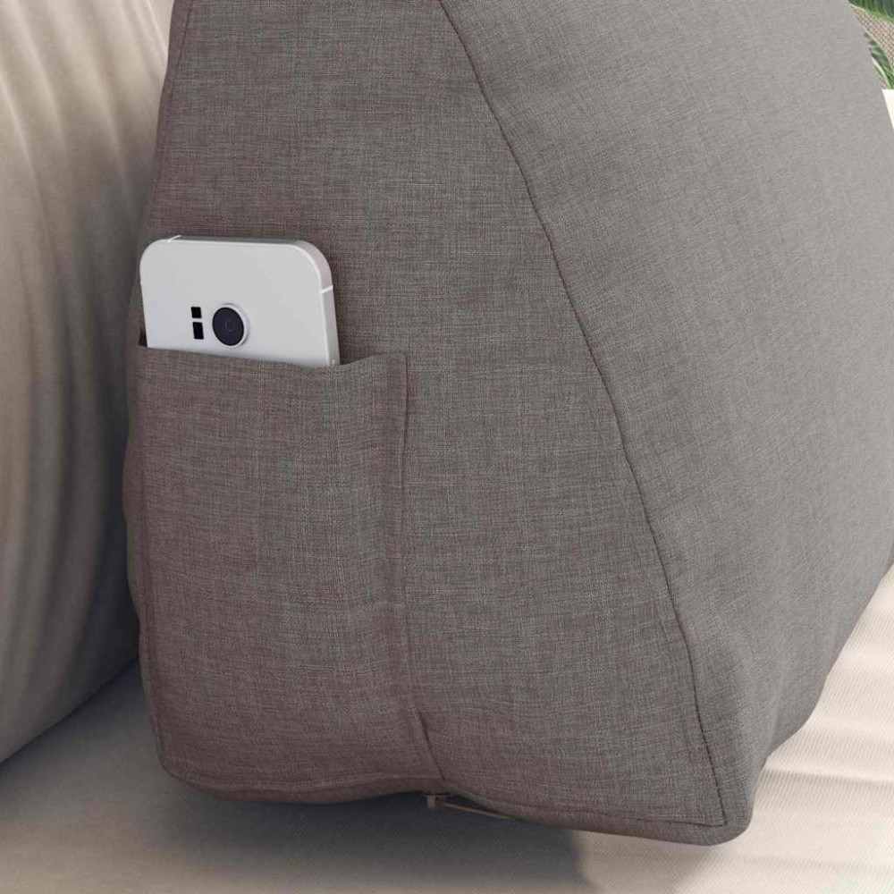 Produktbild för Ryggkudde Taupe 45 x 20 x 35 cm tyg