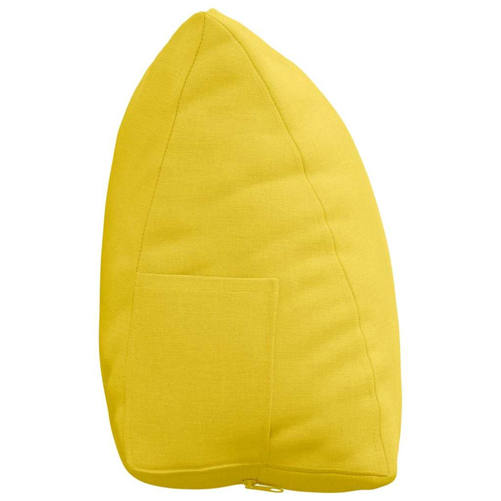 Produktbild för Ryggkudde Ljusgul 45 x 20 x 35 cm tyg