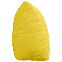 Produktbild för Ryggkudde Ljusgul 45 x 20 x 35 cm tyg