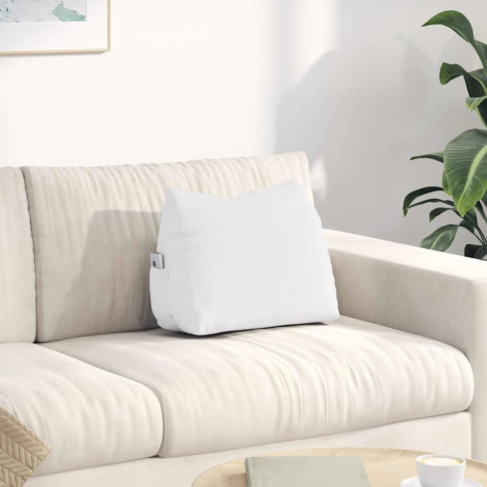 Produktbild för Ryggkudde Vit 45 x 20 x 35 cm tyg