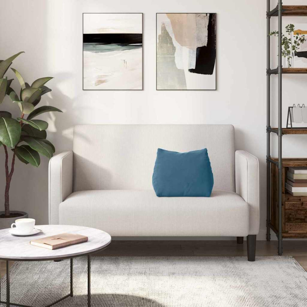 Produktbild för Ryggkudde Blå 45 x 20 x 35 cm Kordread tyg