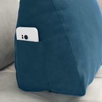Produktbild för Ryggkudde Blå 45 x 20 x 35 cm Kordread tyg