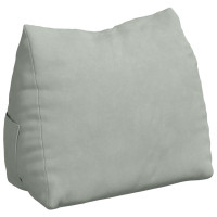 Produktbild för Ryggkudde Ljusgrå 45 x 20 x 35 cm Kordread tyg