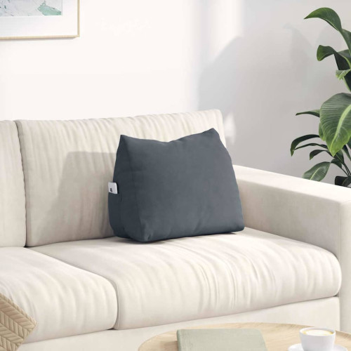 vidaXL Ryggkudde Mörkgrå 45 x 20 x 35 cm Kordread tyg