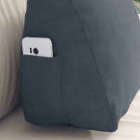 Produktbild för Ryggkudde Mörkgrå 45 x 20 x 35 cm Kordread tyg