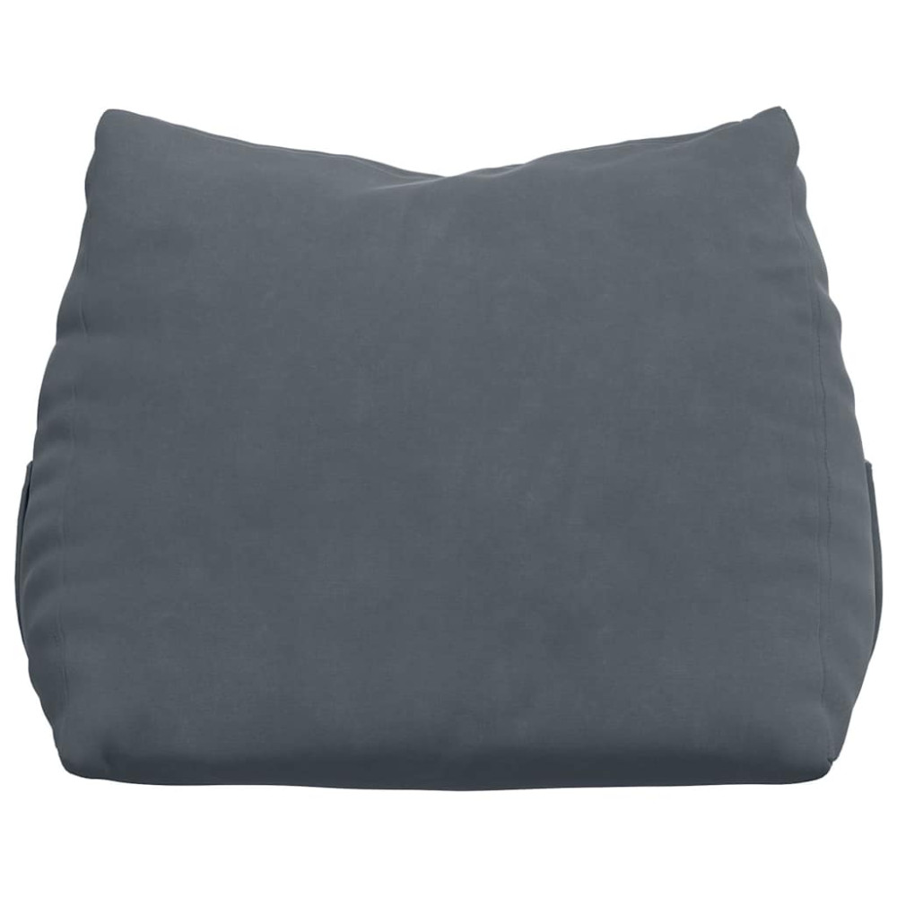 Produktbild för Ryggkudde Mörkgrå 45 x 20 x 35 cm Kordread tyg