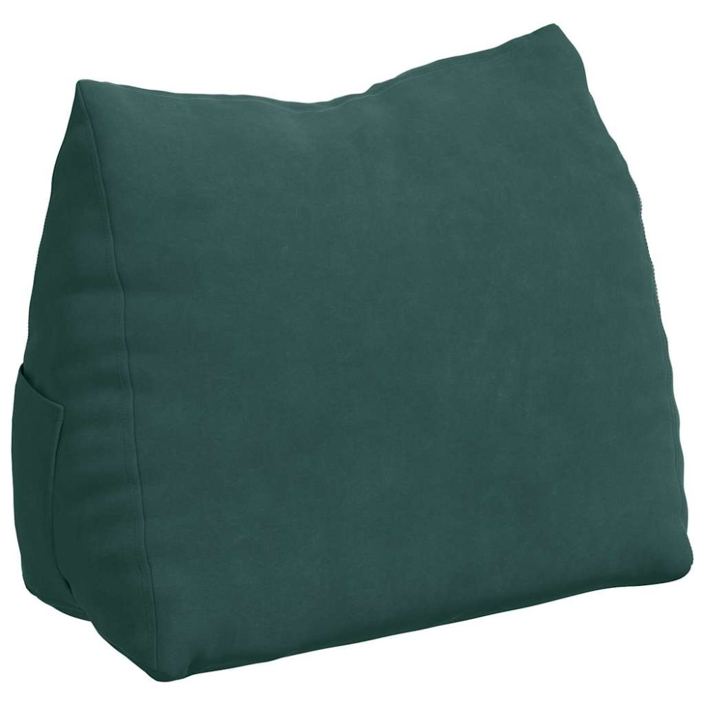 Produktbild för Ryggkudde Mörkgrön 45 x 20 x 35 cm Kordread tyg