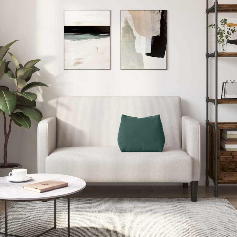 Produktbild för Ryggkudde Mörkgrön 45 x 20 x 35 cm Kordread tyg