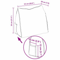 Produktbild för Ryggkudde Vinröd 45 x 20 x 35 cm Kordread tyg