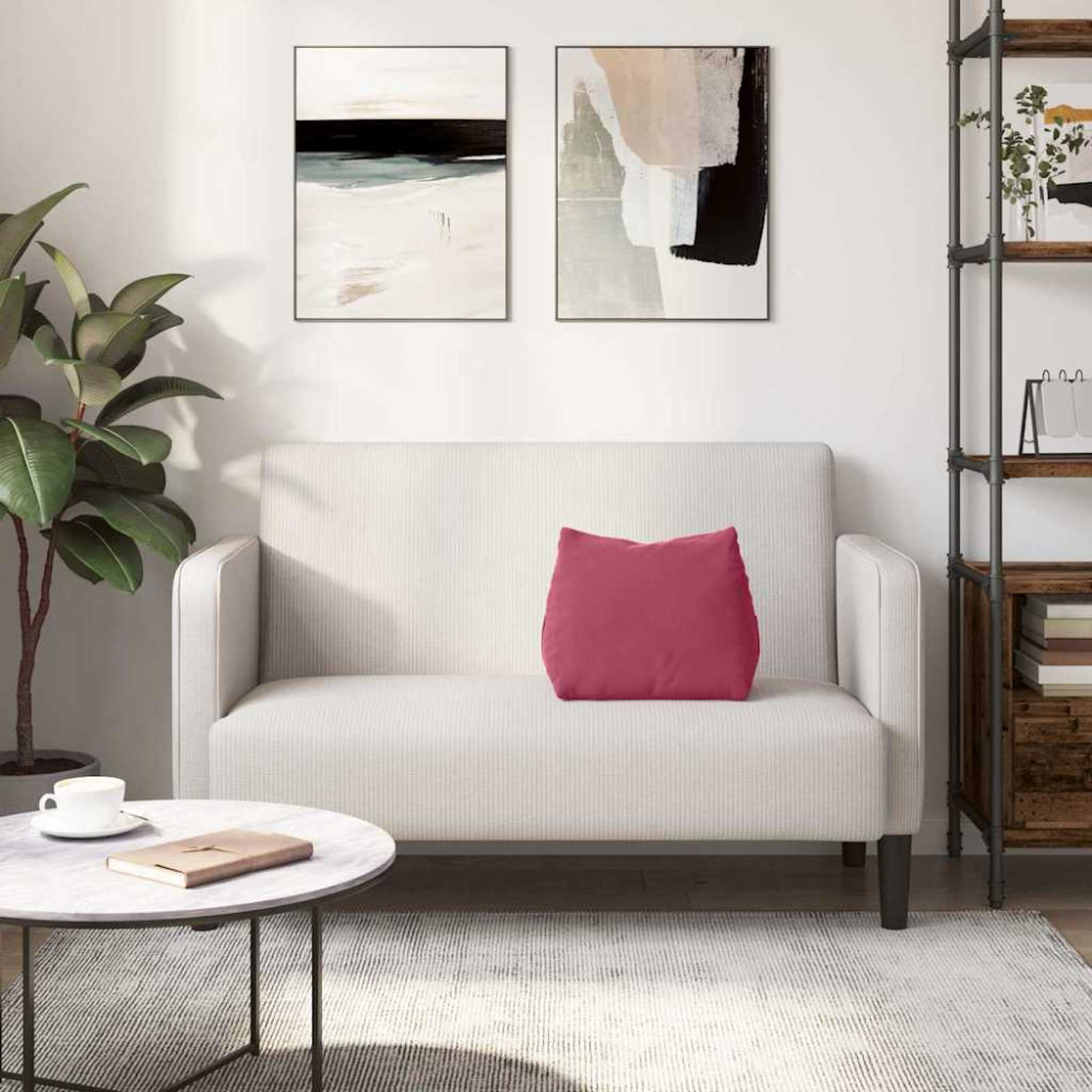 Produktbild för Ryggkudde Vinröd 45 x 20 x 35 cm Kordread tyg