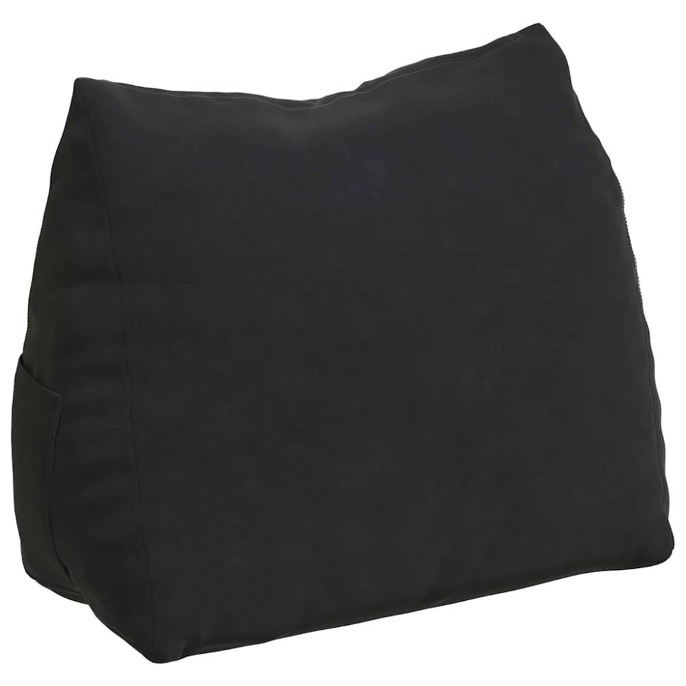 Produktbild för Ryggkudde Svart 45 x 20 x 35 cm Kordread tyg