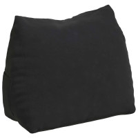 Produktbild för Ryggkudde Svart 45 x 20 x 35 cm Kordread tyg