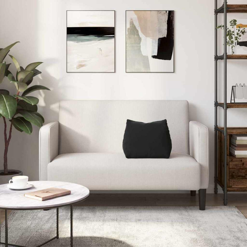 Produktbild för Ryggkudde Svart 45 x 20 x 35 cm Kordread tyg