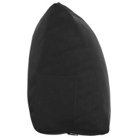 Produktbild för Ryggkudde Svart 45 x 20 x 35 cm Kordread tyg