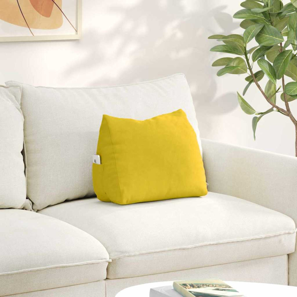 Produktbild för Ryggkudde Gul 45 x 20 x 35 cm Kordread tyg