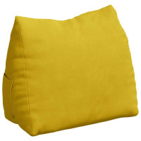 Produktbild för Ryggkudde Gul 45 x 20 x 35 cm Kordread tyg