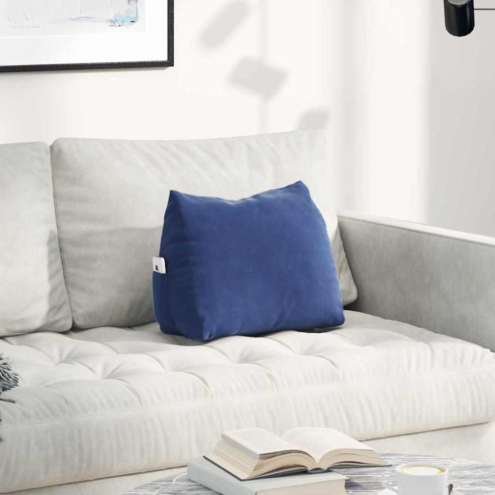 Produktbild för Ryggkudde Polisblå 45 x 20 x 35 cm Kordread tyg