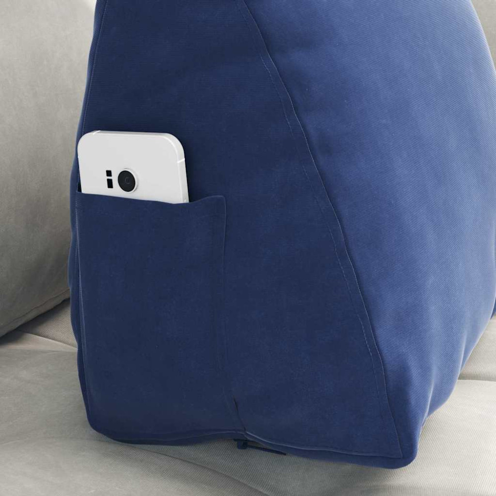 Produktbild för Ryggkudde Polisblå 45 x 20 x 35 cm Kordread tyg