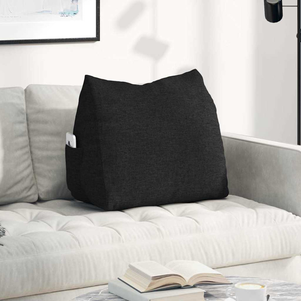 Produktbild för Ryggkudde Svart 60 x 20 x 50 cm tyg