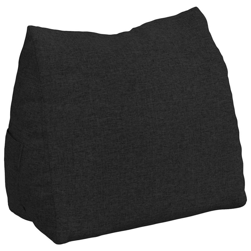 Produktbild för Ryggkudde Svart 60 x 20 x 50 cm tyg