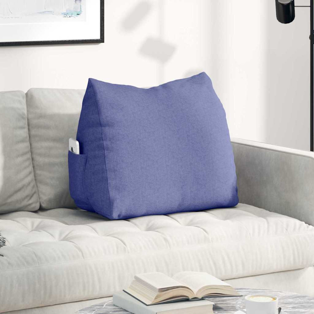 Produktbild för Ryggkudde Jeansblå 60 x 20 x 50 cm tyg