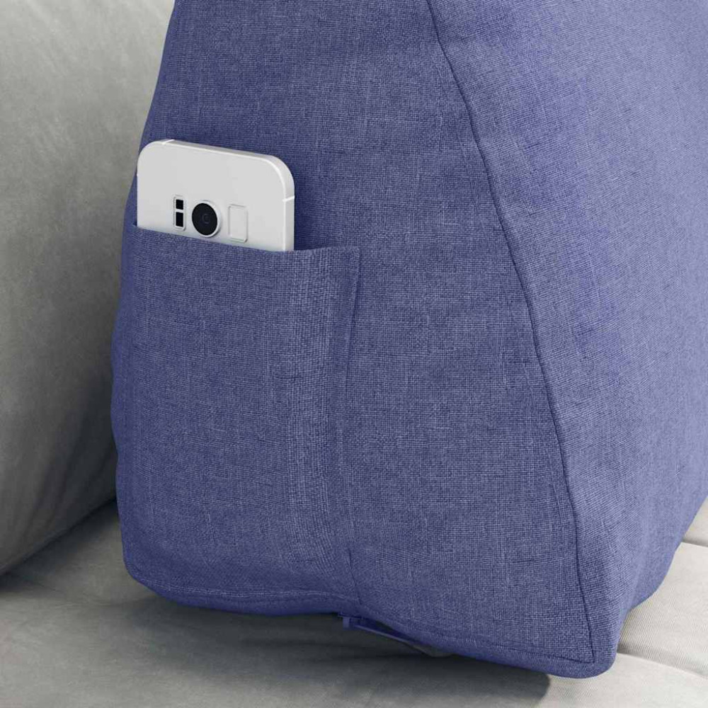 Produktbild för Ryggkudde Jeansblå 60 x 20 x 50 cm tyg