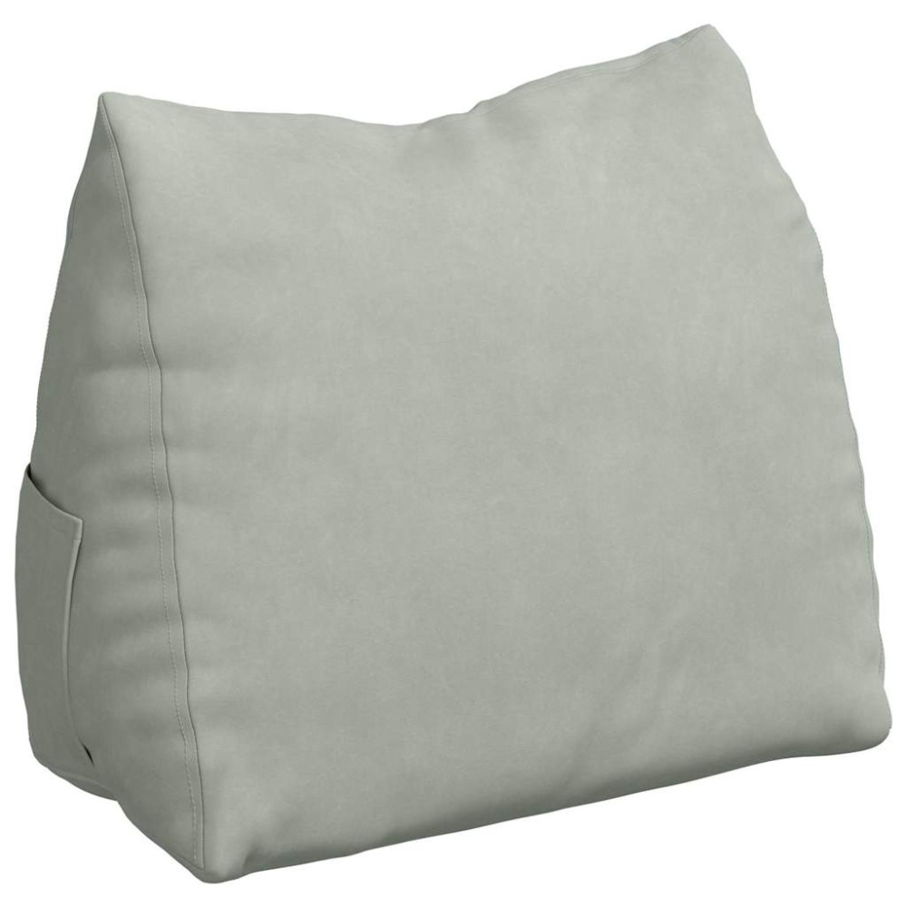 Produktbild för Ryggkudde Ljusgrå 60 x 20 x 50 cm Kordread tyg