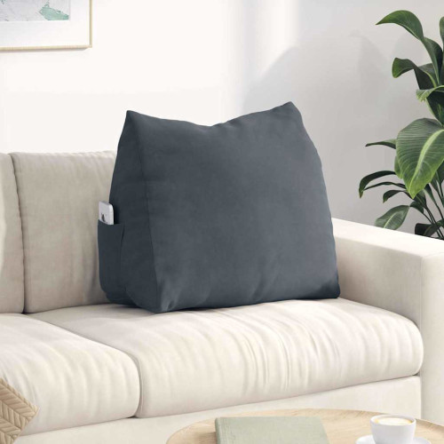 vidaXL Ryggkudde Mörkgrå 60 x 20 x 50 cm Kordread tyg