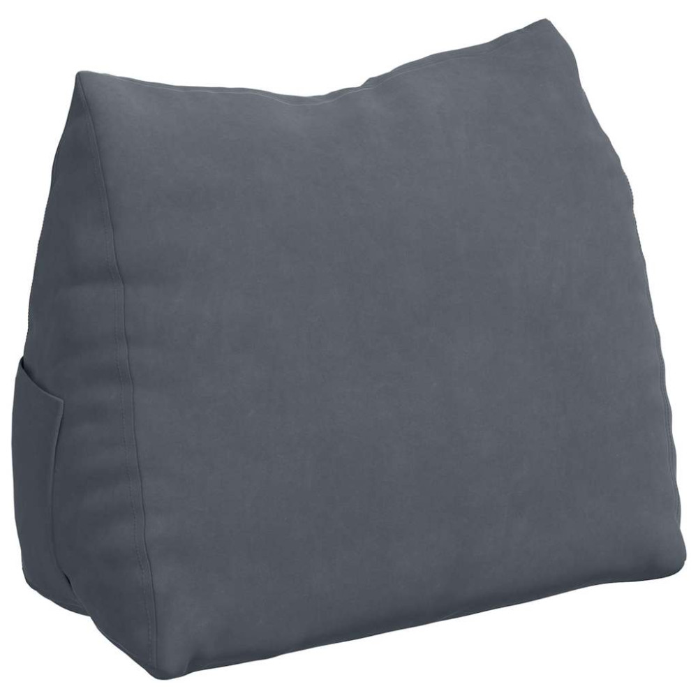 Produktbild för Ryggkudde Mörkgrå 60 x 20 x 50 cm Kordread tyg