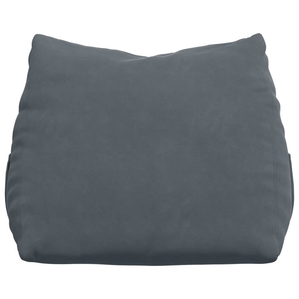 Produktbild för Ryggkudde Mörkgrå 60 x 20 x 50 cm Kordread tyg