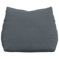 Produktbild för Ryggkudde Mörkgrå 60 x 20 x 50 cm Kordread tyg