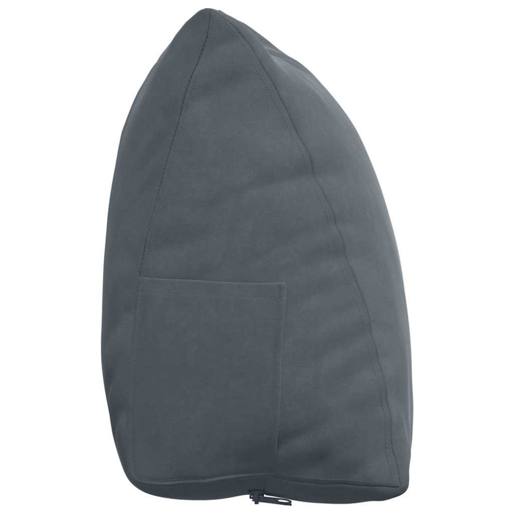 Produktbild för Ryggkudde Mörkgrå 60 x 20 x 50 cm Kordread tyg