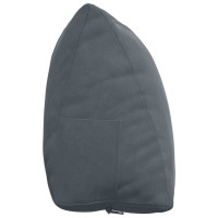 Produktbild för Ryggkudde Mörkgrå 60 x 20 x 50 cm Kordread tyg