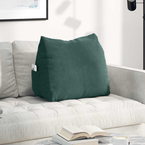 vidaXL Ryggkudde Mörkgrön 60 x 20 x 50 cm Kordread tyg