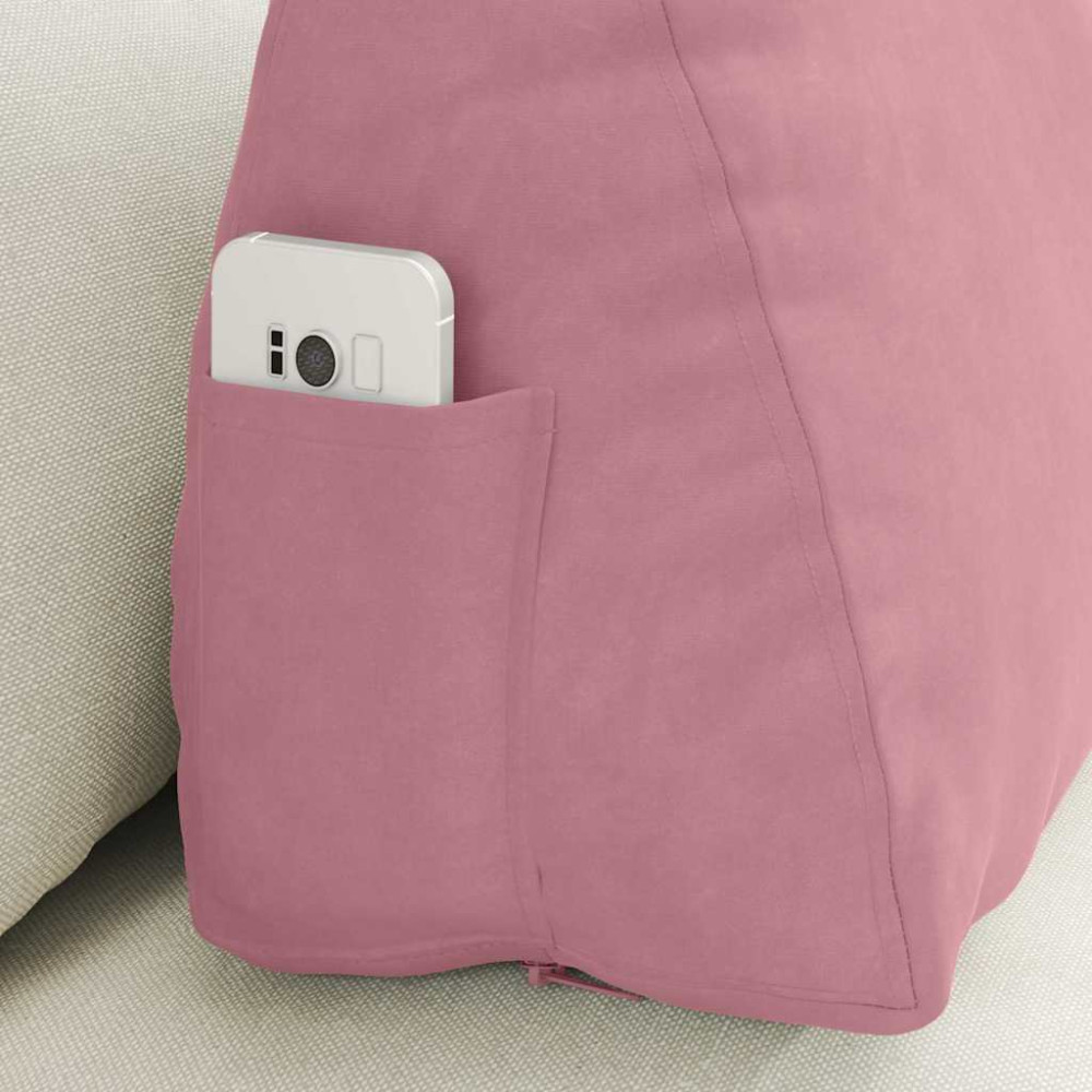 Produktbild för Ryggkudde Rosa 60 x 20 x 50 cm Kordread tyg