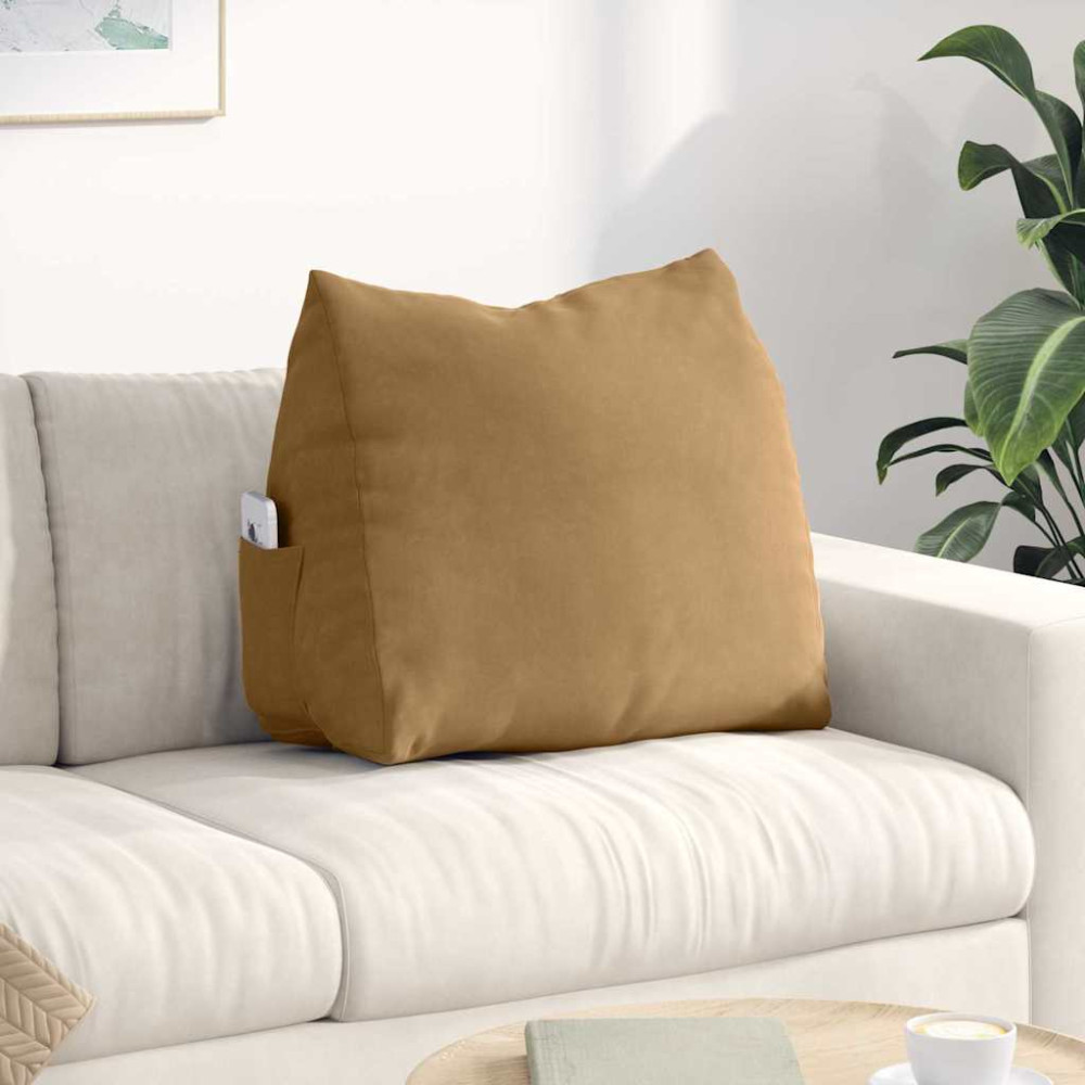 Produktbild för Ryggkudde Brun 60 x 20 x 50 cm Kordread tyg