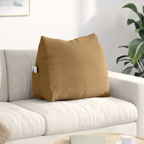 vidaXL Ryggkudde Brun 60 x 20 x 50 cm Kordread tyg