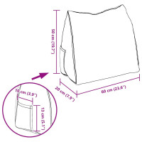 Produktbild för Ryggkudde Brun 60 x 20 x 50 cm Kordread tyg