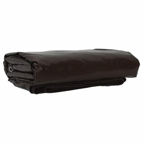 vidaXL Presenning 650g / m² Brun 4 x 5 m Canvas med PVC-beläggning