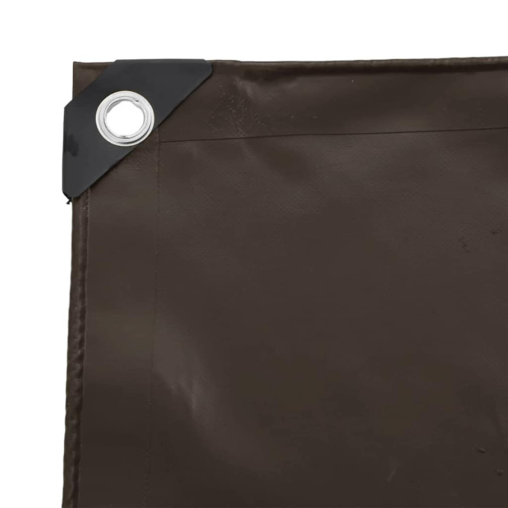Produktbild för Presenning 650g / m² Brun 4 x 7 m Canvas med PVC-beläggning